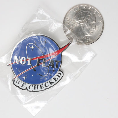 NASA Not Flat Logo Enamel Pin