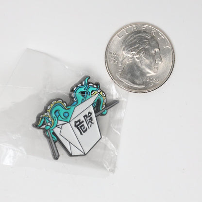 Octopus Chinese Food Enamel Pin