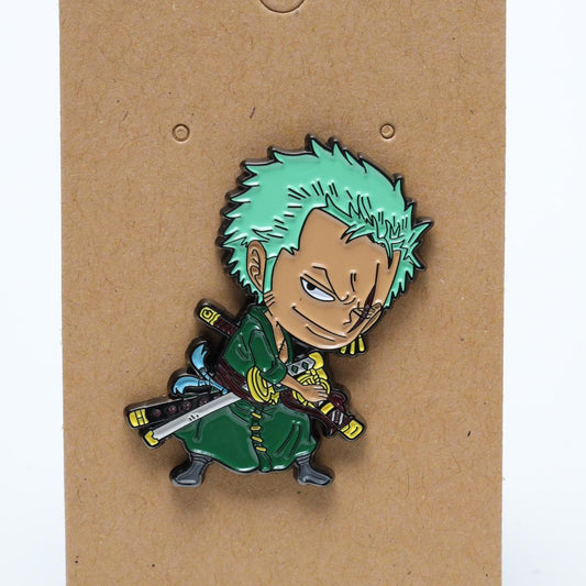 One Piece Roronoa Zoro Big Head Cartoon Enamel Pin