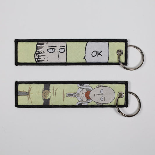 One Punch Man Embroidered Keychain