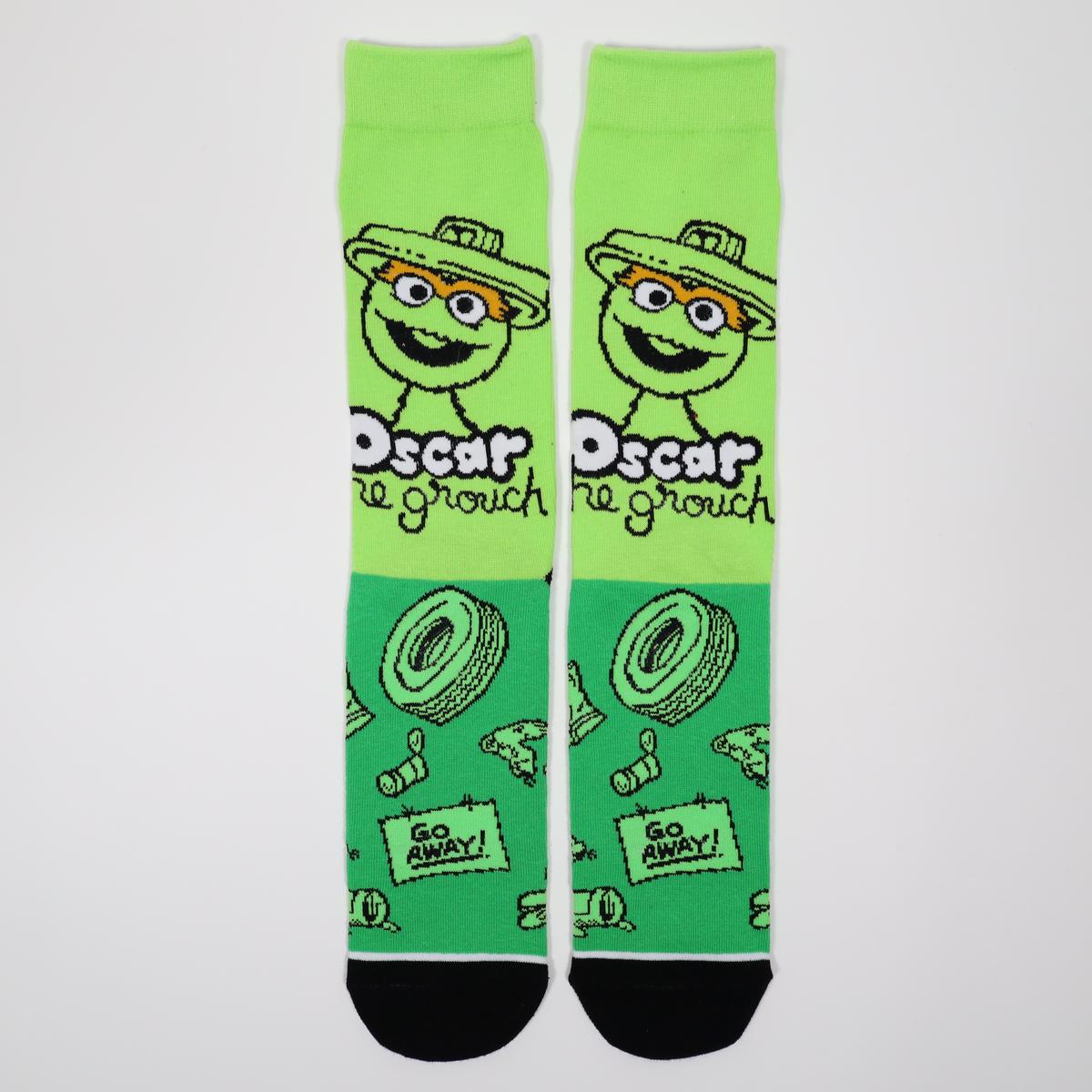 Oscar The Grouch "Sesame Street" 90s Cartoon Socks