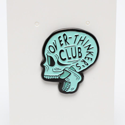 Over-Thinker’s Club Skull Enamel Pin