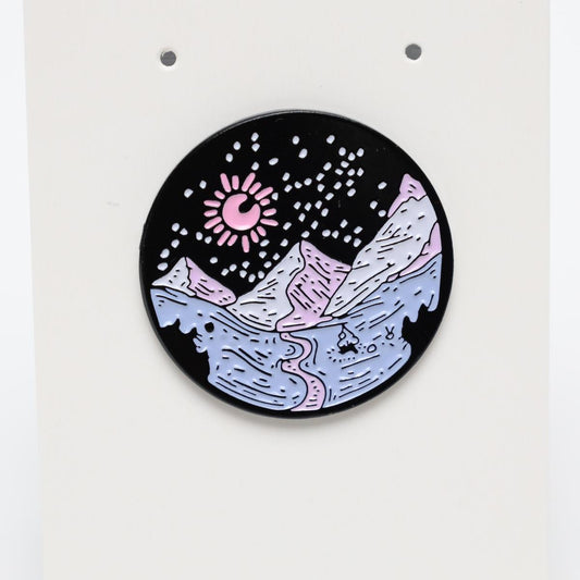 Pastel Nature Scene Enamel Pin