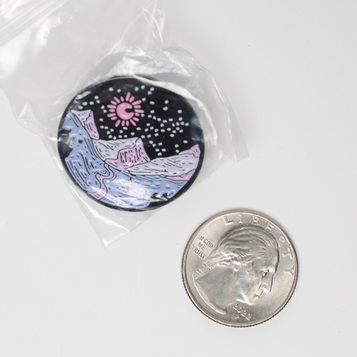 Pastel Nature Scene Enamel Pin