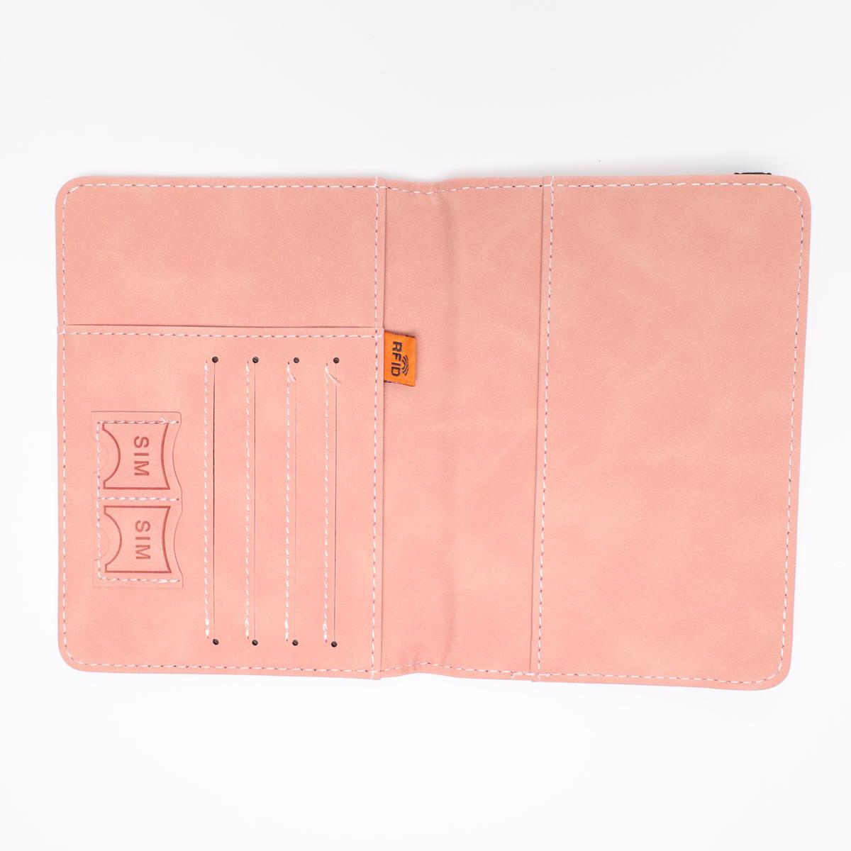 Pink RFID Blocking Passport Cover Travel Wallet (Color)