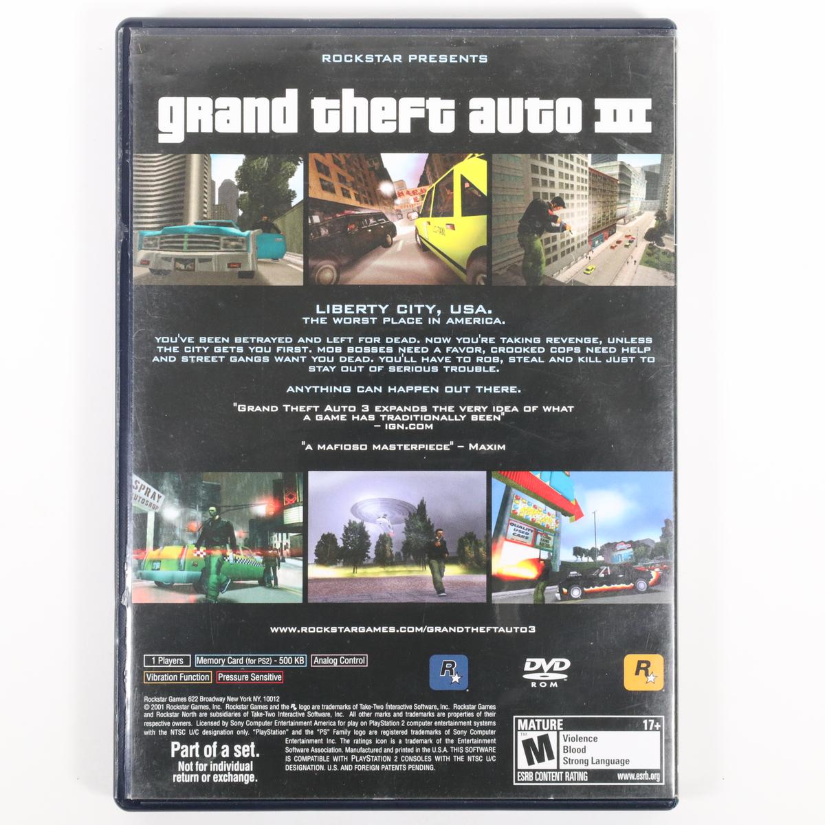 Grand Theft Auto 3 - PlayStation 2 (Complete / Good)