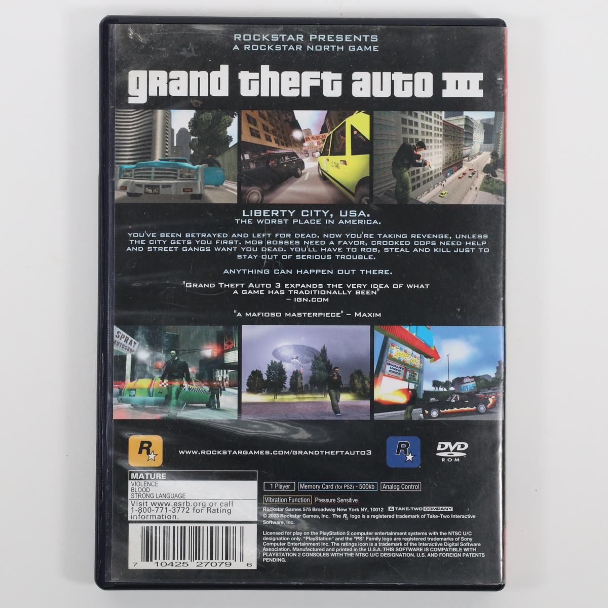 Grand Theft Auto 3 - PlayStation 2 (Complete / Good)