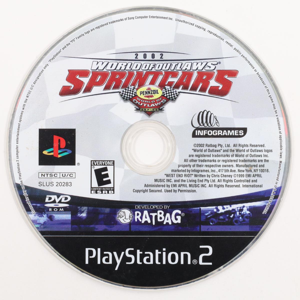 World of Outlaws: Sprint Cars 2002 - PlayStation 2 (Loose [Game Only] / Good)