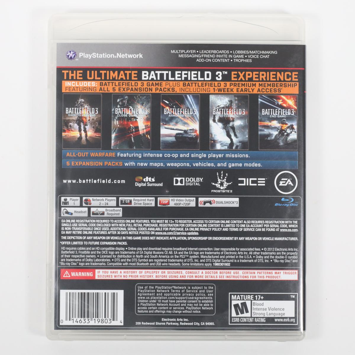 Battlefield 3 - PlayStation 3 (Complete / Good)