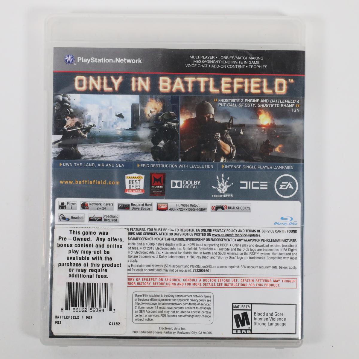 Battlefield 4 - PlayStation 3 (Complete / Acceptable)