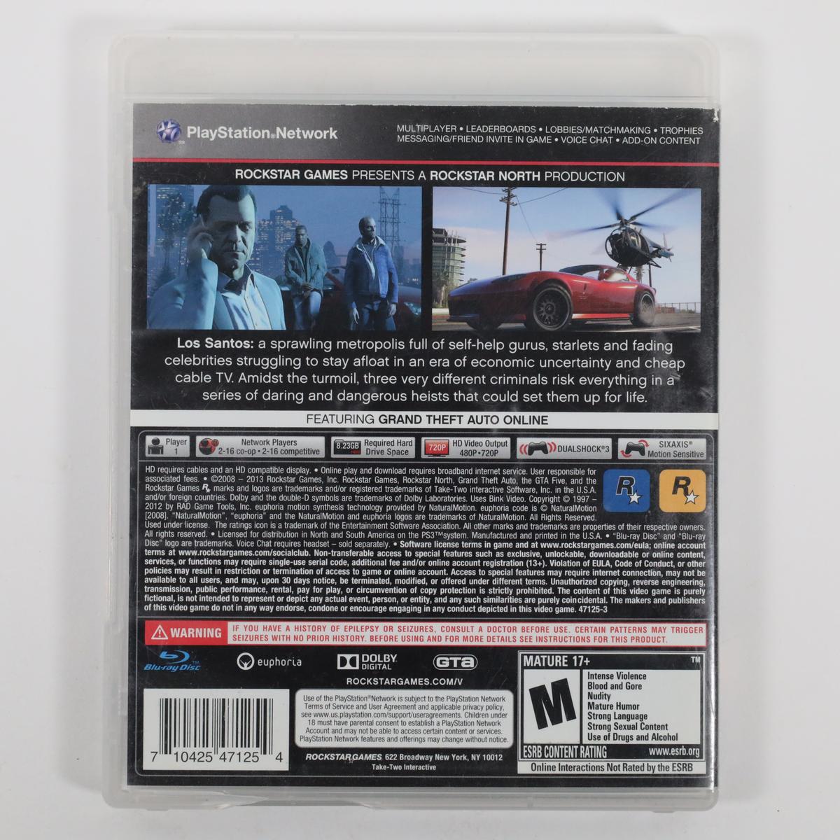 Grand Theft Auto 5 - PlayStation 3 (Complete / Acceptable)