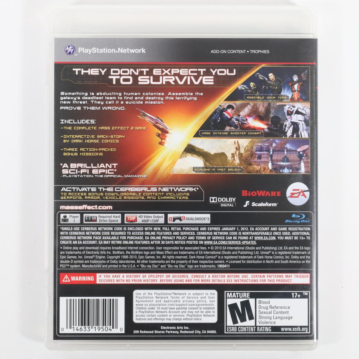 Mass Effect 2 - PlayStation 3 (Complete / Good)