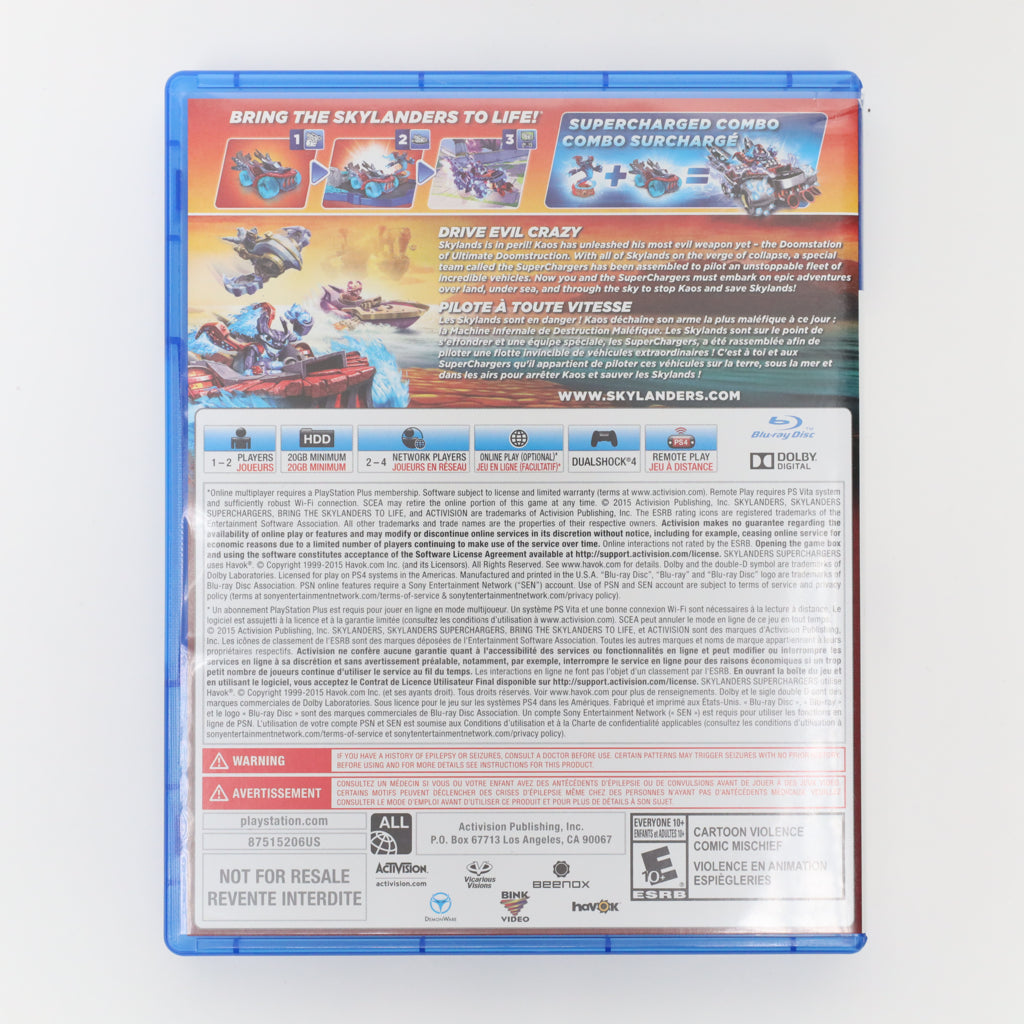 Skylanders SuperChargers - PlayStation 4 (Complete / Good)