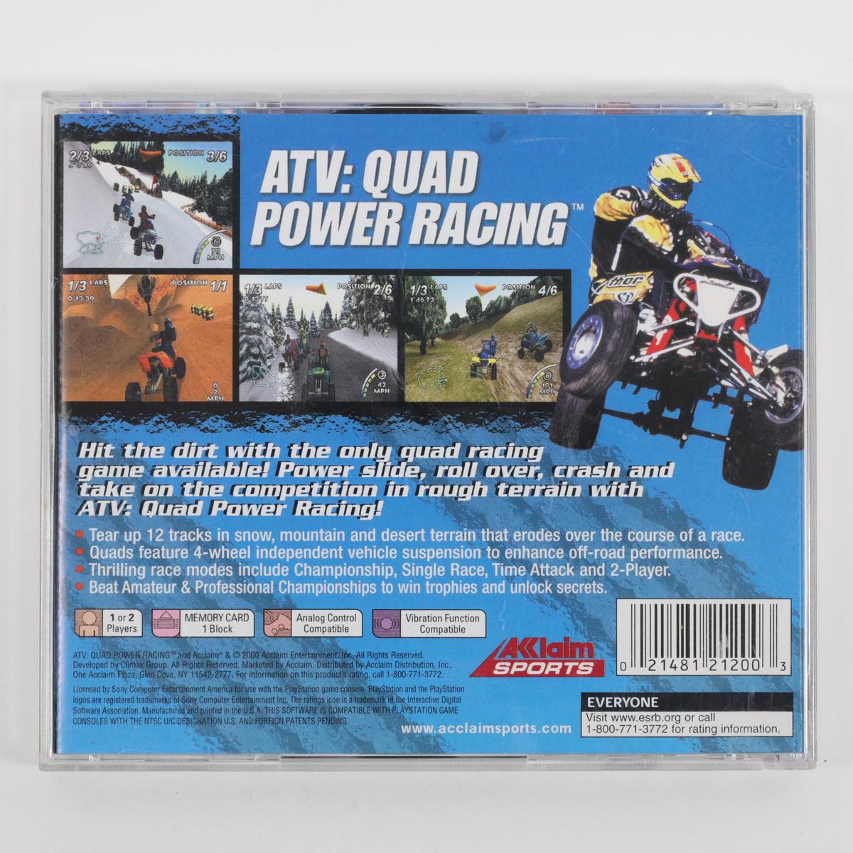 ATV: Quad Power Racing - PlayStation (Complete / Acceptable)