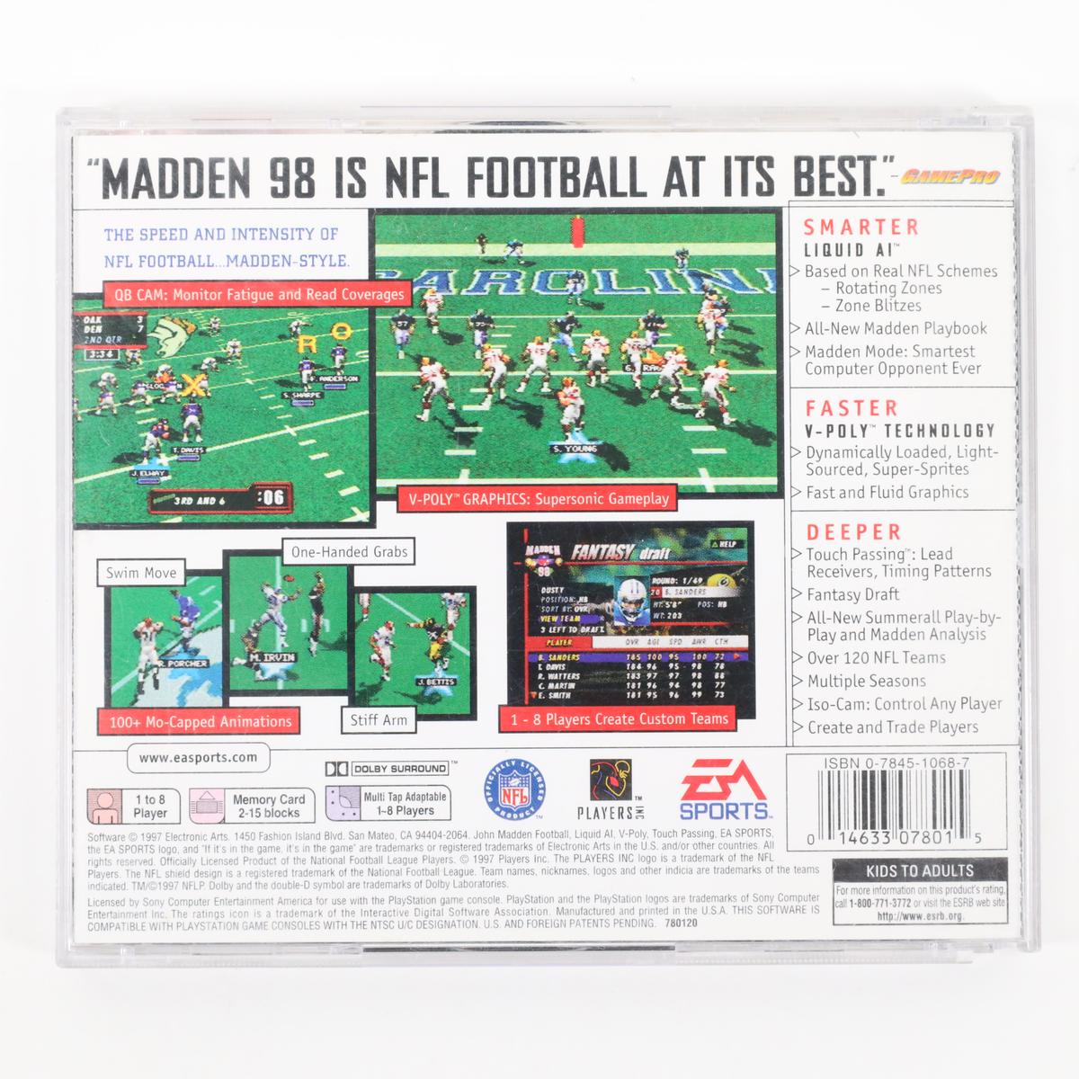 Madden NFL 98 - PlayStation (Complete / Good)