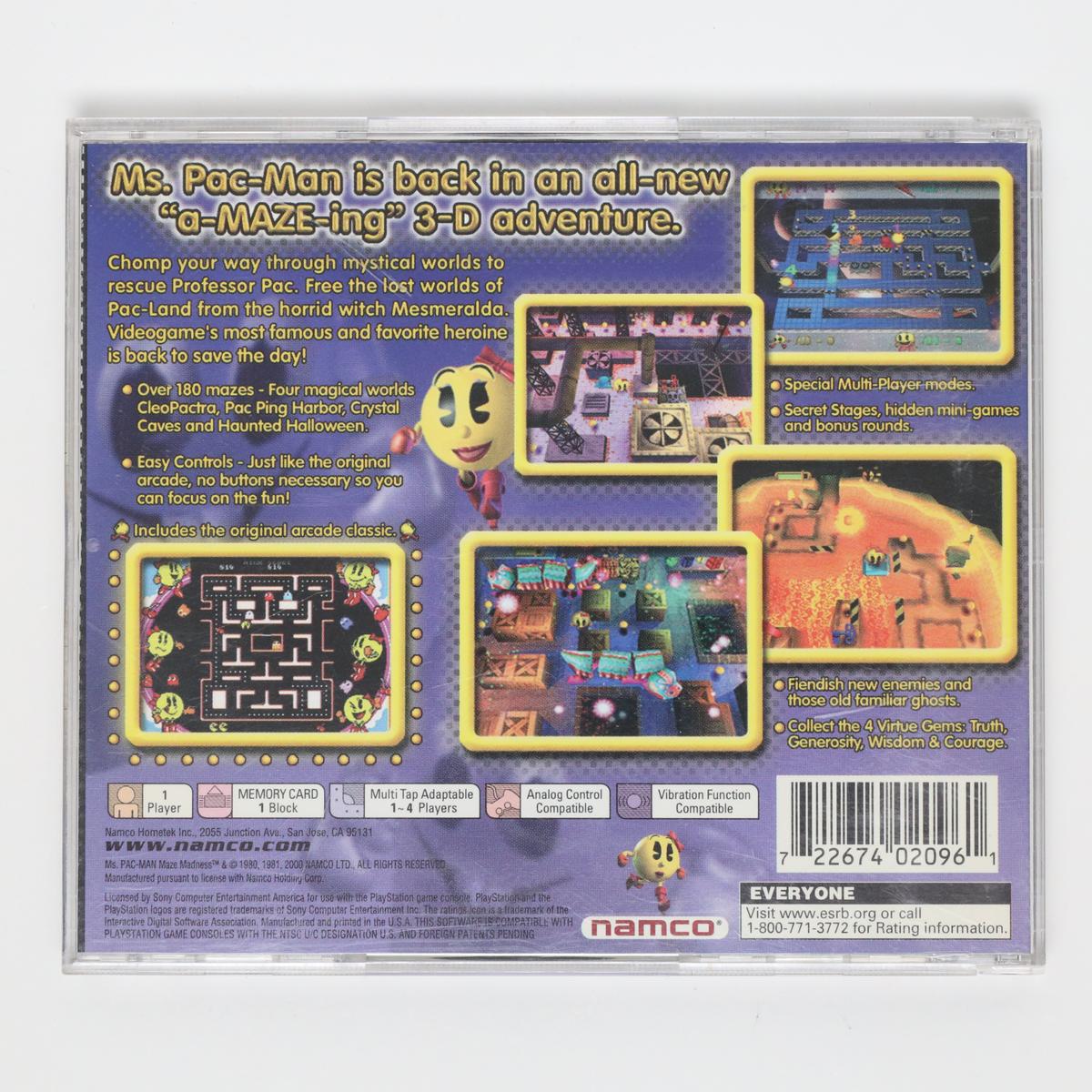 Ms. Pac-Man Maze Madness - PlayStation (Complete / Good)