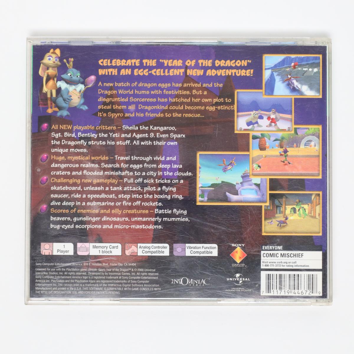 Spyro Year of the Dragon - PlayStation (Complete / Good)