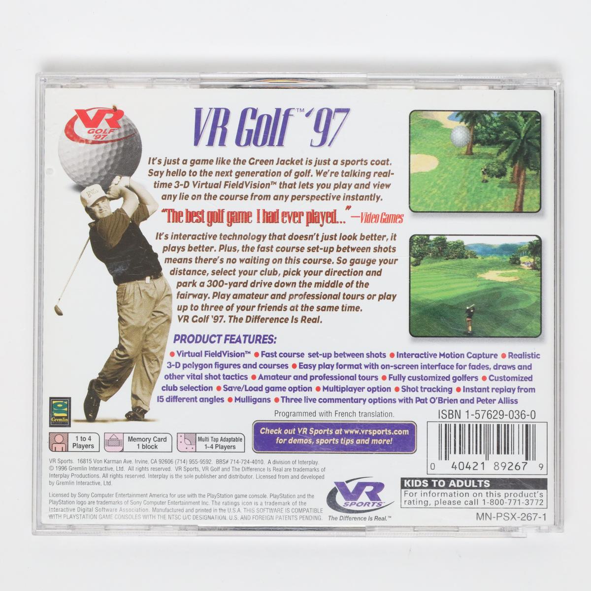 VR Golf '97 - PlayStation (Complete / Good)