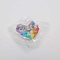 Queer AF Trans Pride Heart Enamel Pin