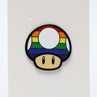 Rainbow Mario Mushroom LGBT Pride Enamel Pin