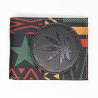 Rasta Marijuana Themed Fabric Bifold Wallet