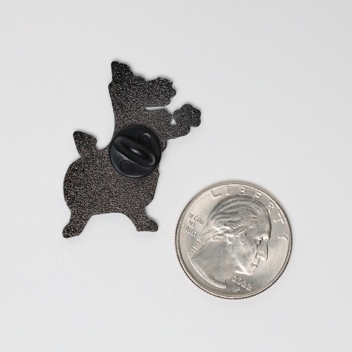 Red Guy Cow and Chicken Devil Enamel Pin