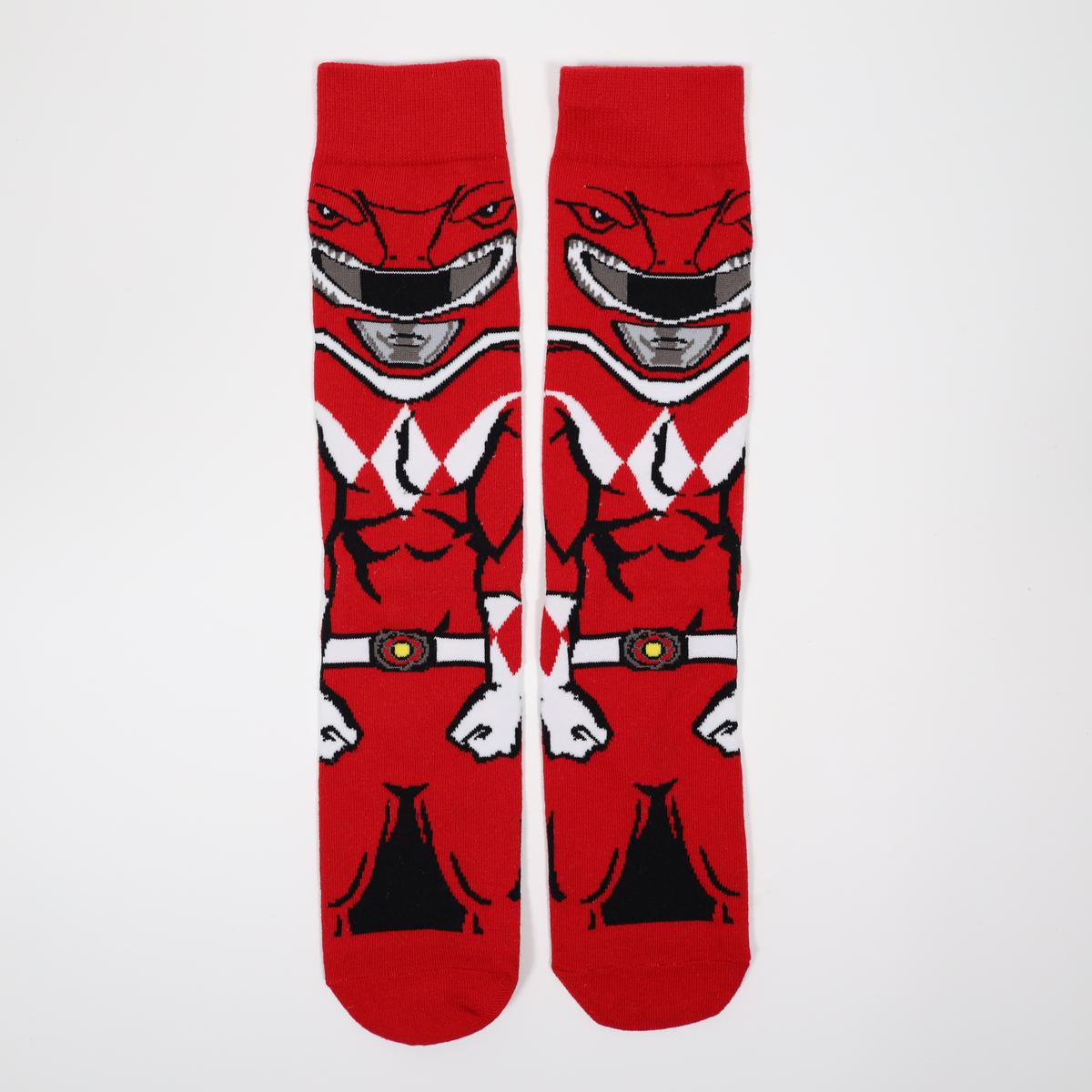 Red Power Ranger 90s Retro Socks