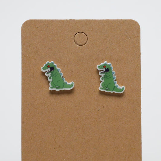 Reptar Acrylic Stud Earrings