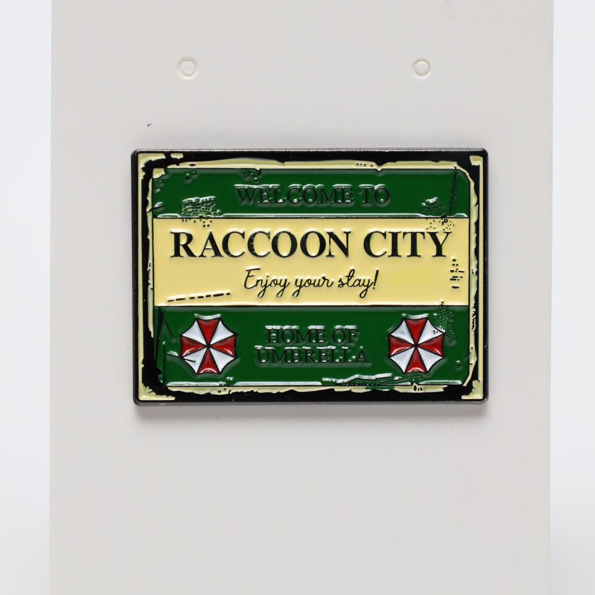 Resident Evil Raccoon City Welcome Sign Enamel Pin
