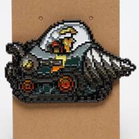 Retro Metal Slug Drill Slug Tank Enamel Pin