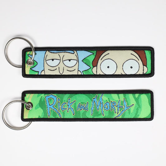 Rick & Morty Embroidered Keychain