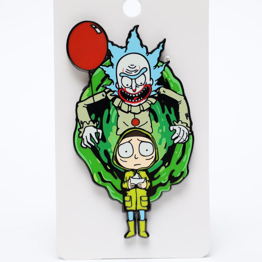 Rick and Morty x It Crossover Enamel Pin