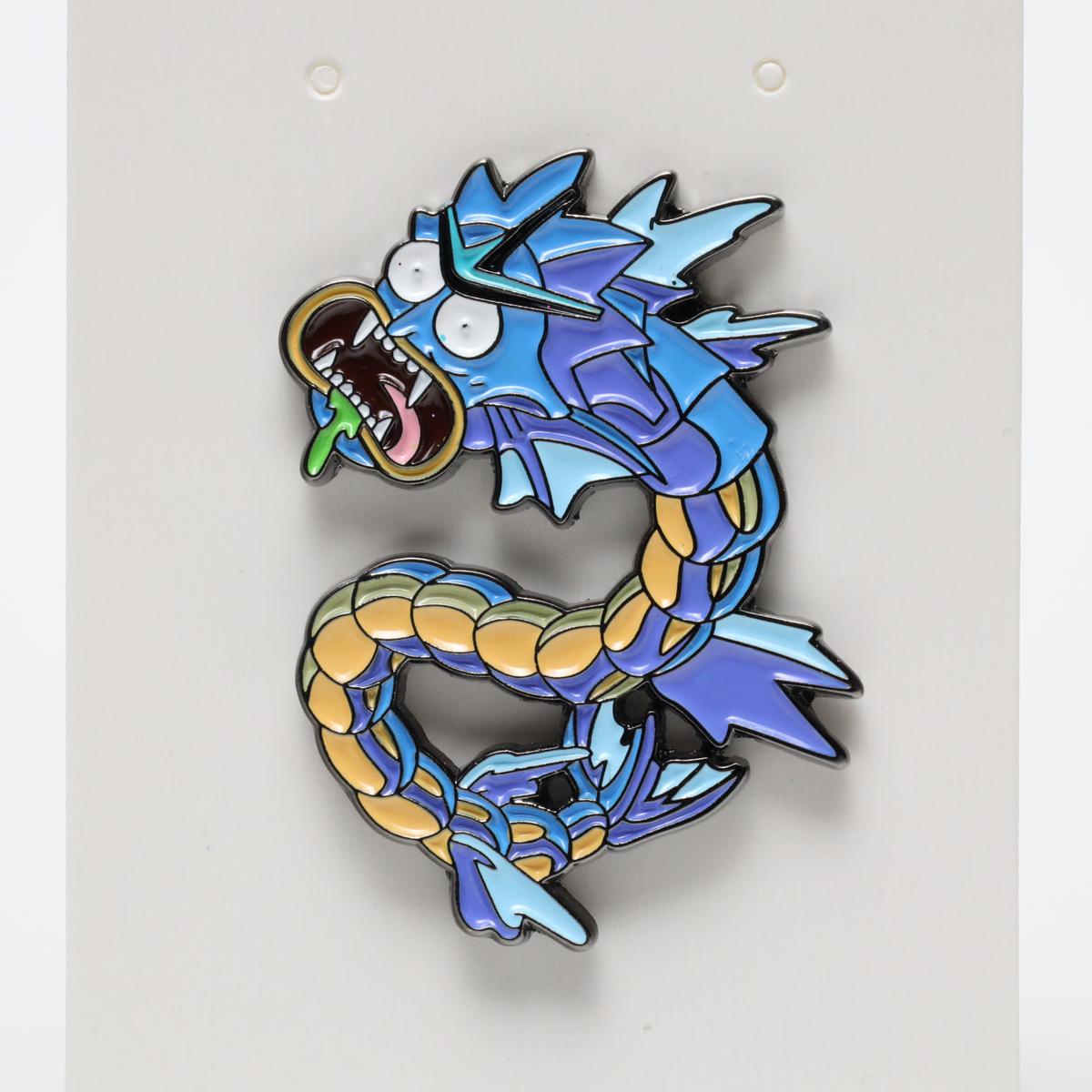 Rick as Pokemon Gyarados Enamel Pin