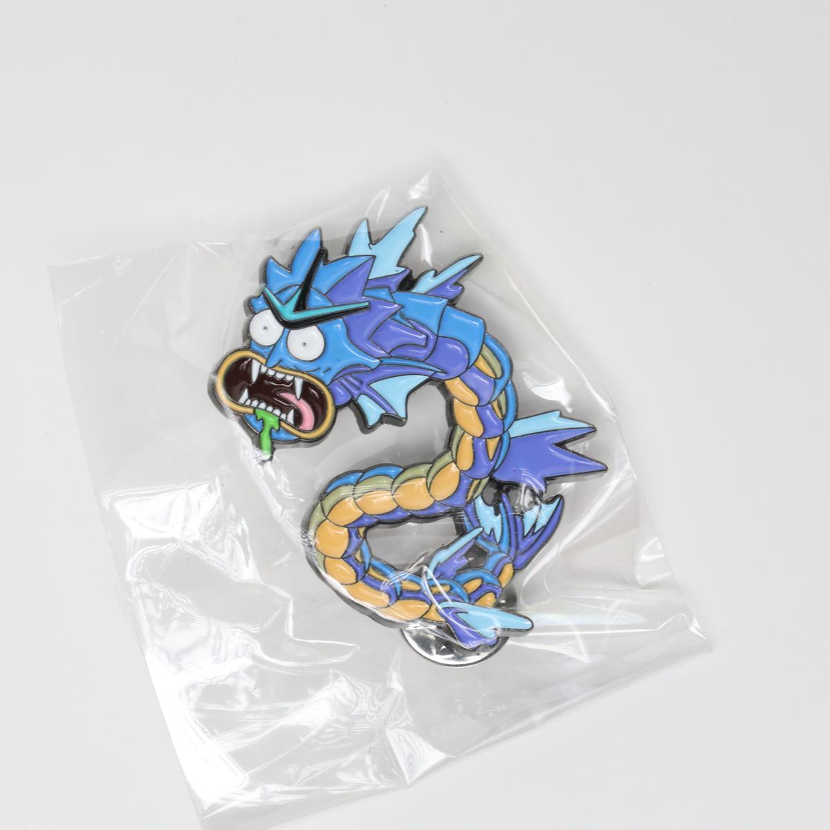 Rick as Pokemon Gyarados Enamel Pin