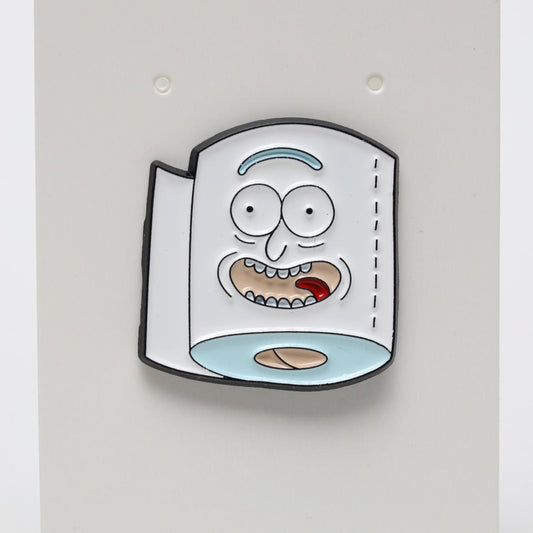 Rick Toilet Paper Roll Enamel Pin