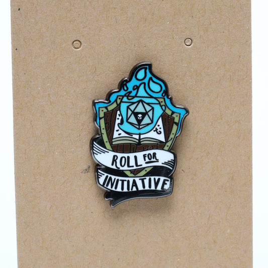Roll for Initiative D20 Dungeons and Dragons DND Enamel Pin
