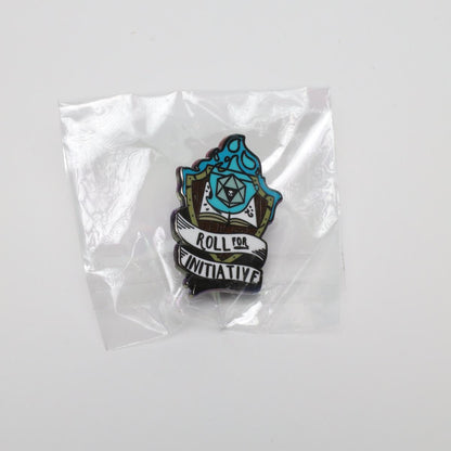 Roll for Initiative D20 Dungeons and Dragons DND Enamel Pin