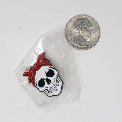 Rosie the Riveter Punk Skull Enamel Pin