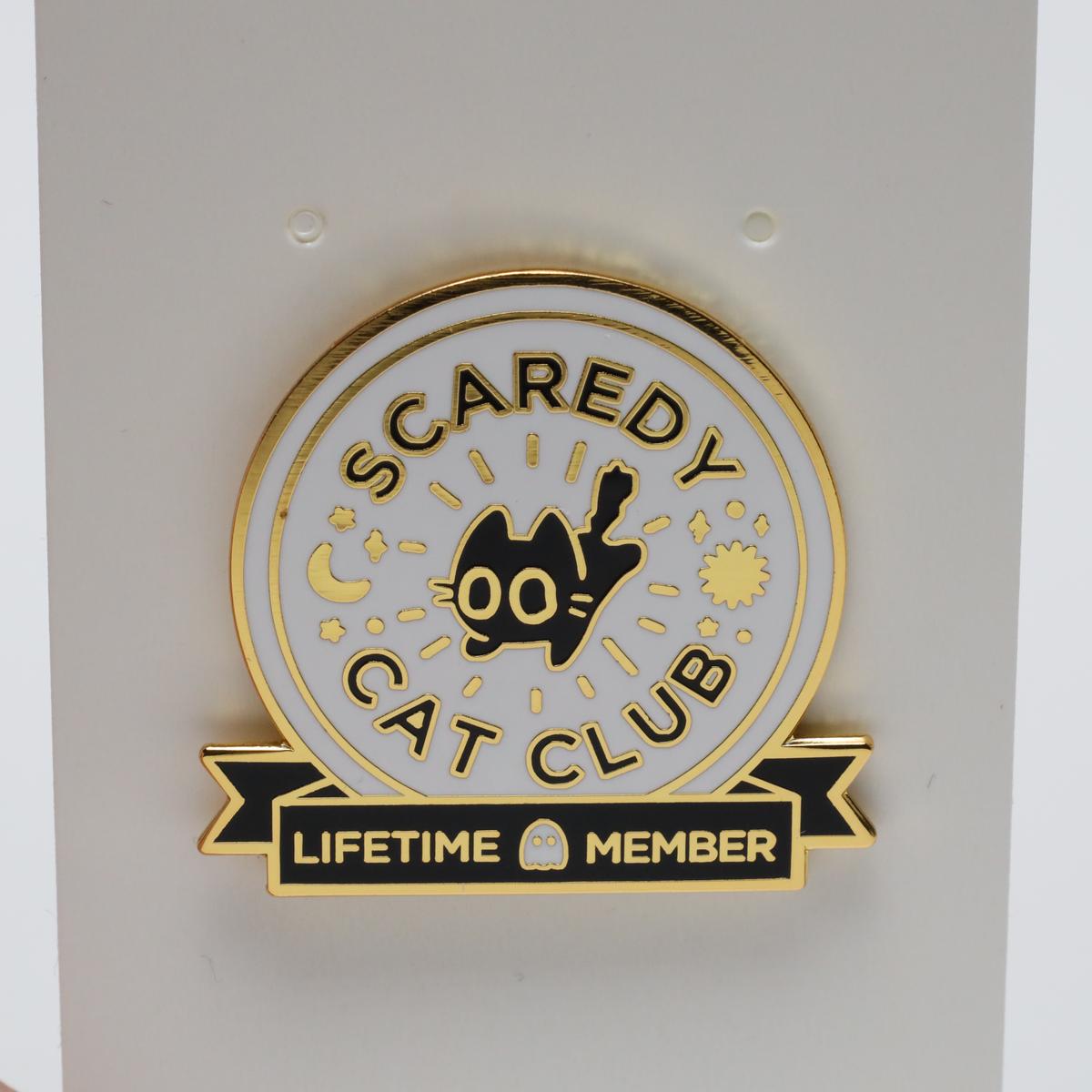 Scaredy Cat Club Enamel Pin