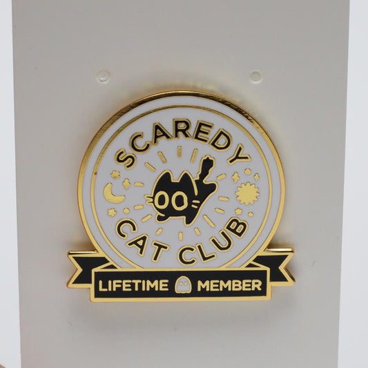 Scaredy Cat Club Enamel Pin