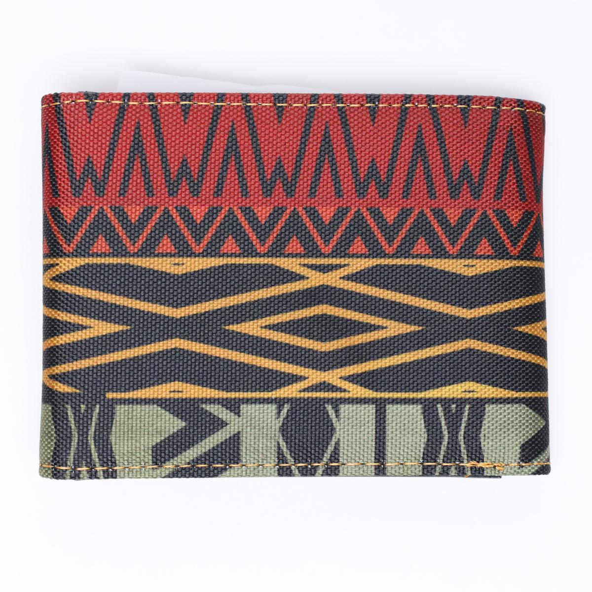 Secured Rasta Marijuana Themed Fabric Bifold Wallet