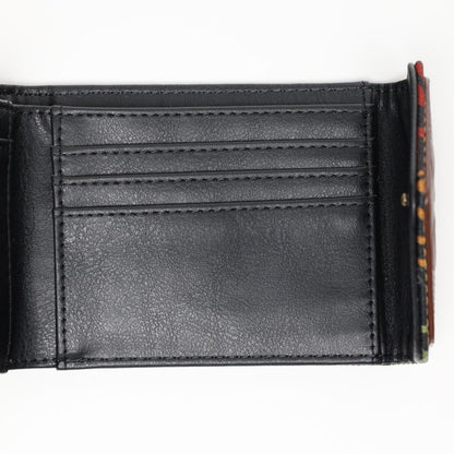 Secured Rasta Marijuana Themed Fabric Bifold Wallet