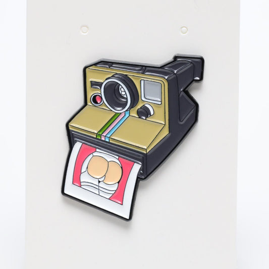 Sneaky Polaroid Booty Pic Enamel Pin