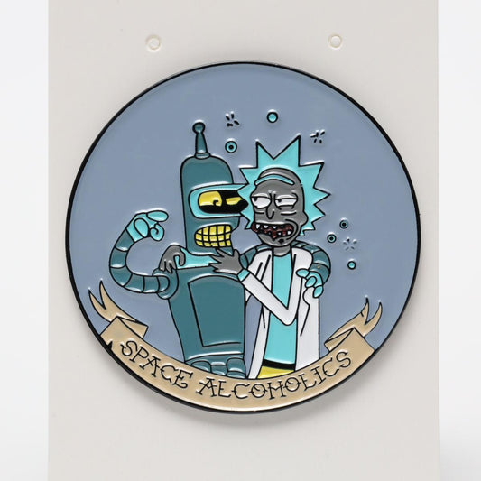 Space Alcoholics Futurama Bender & Rick and Morty Enamel Pin