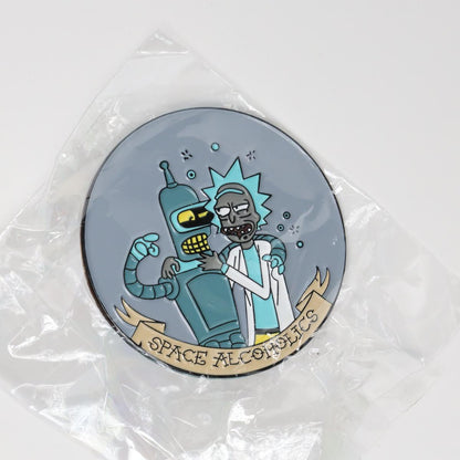 Space Alcoholics Futurama Bender & Rick and Morty Enamel Pin