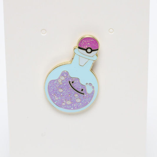 Sparkling Ditto in Pokemon Jar Enamel Pin