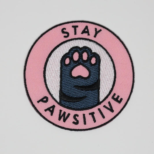 Stay Pawsitive Encouragement Iron On Patch