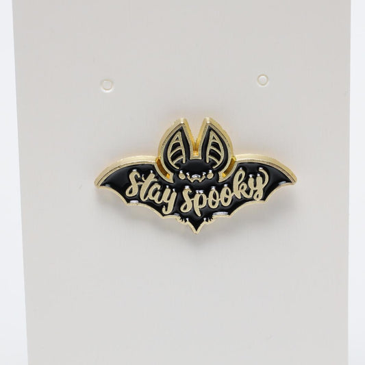Stay Spooky Bat Enamel Pin