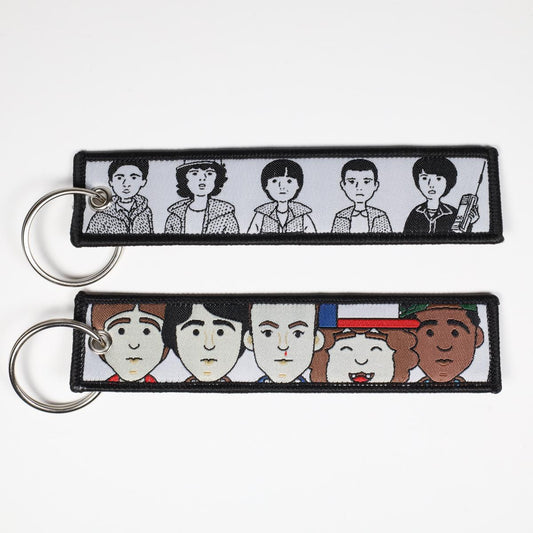 Stranger Things Characters Embroidered Keychain