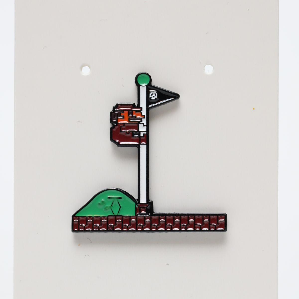 Super Mario End Game Flag Pole Enamel Pin